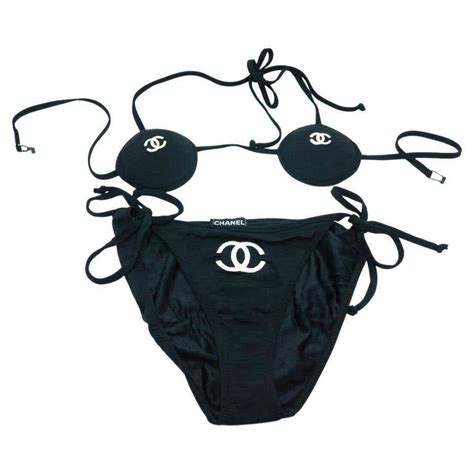 chanel bikini bottom|Chanel graphic swimwear.